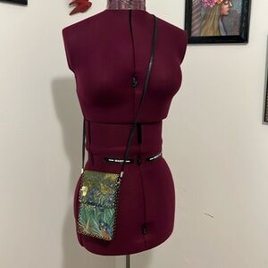 Van Gogh irises crossbody bag purse never used like new